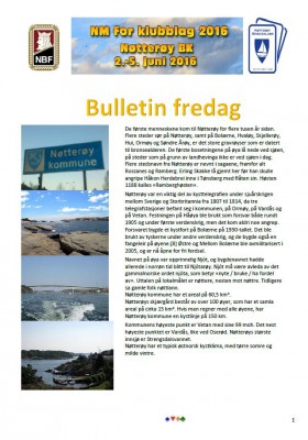 Bulletin- FREDAG